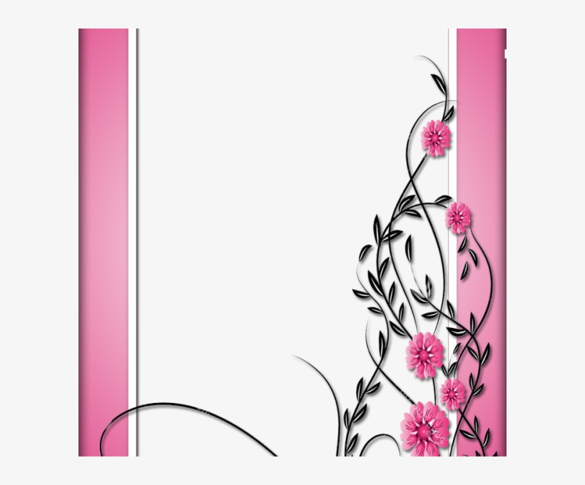 Floral Frame Pink Png, transparent png