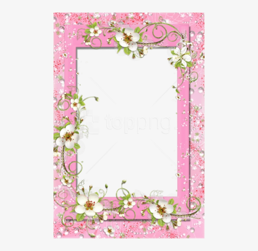 Free Png Best Stock Photos Transparent Pink Png Frame - Flowers Frame Border Hd, transparent png