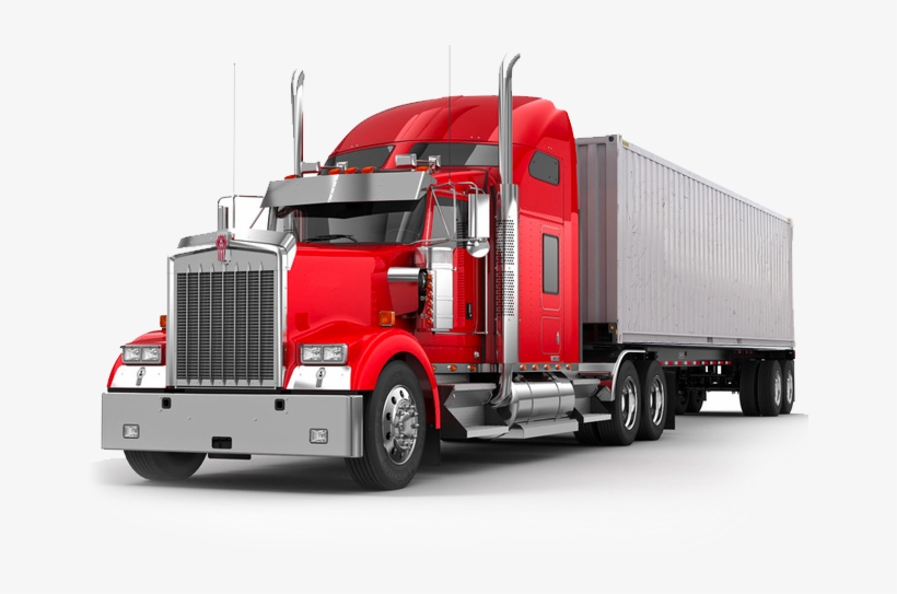 Shipping Container Delivery - Trailer Truck, transparent png
