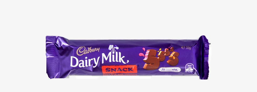 Dairy Milk Snack 55g - Chocolate Bar, transparent png