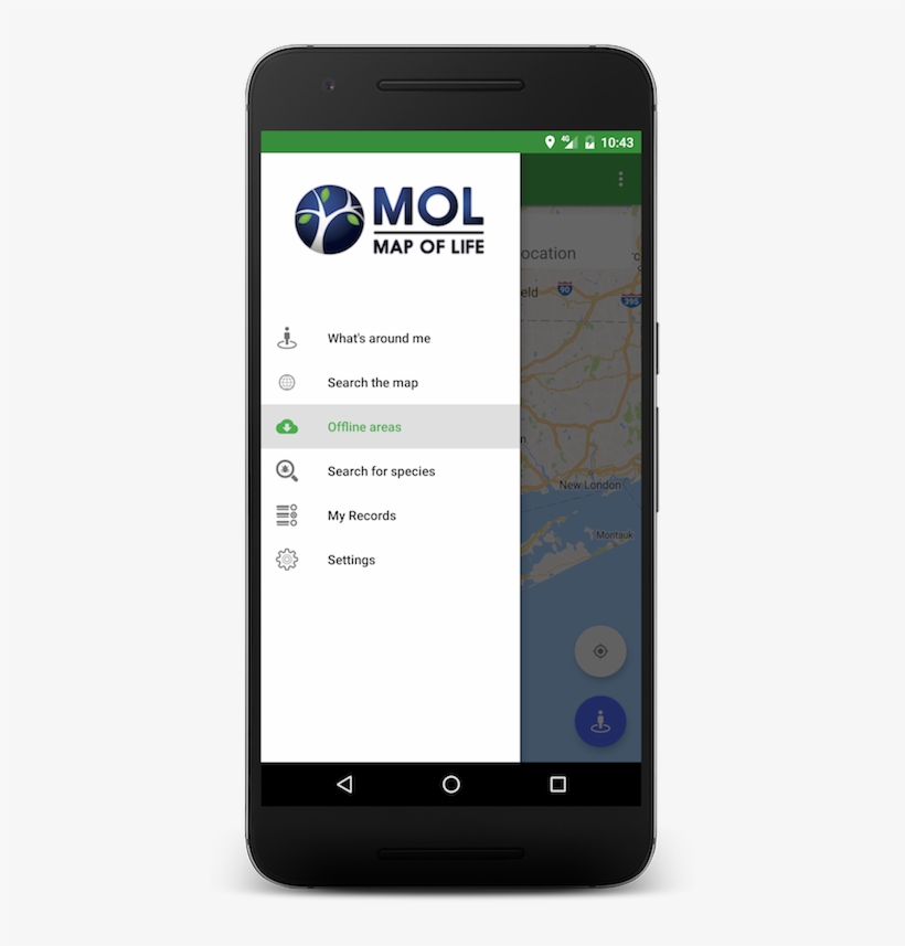 Offline Areas Menu - Smartphone, transparent png