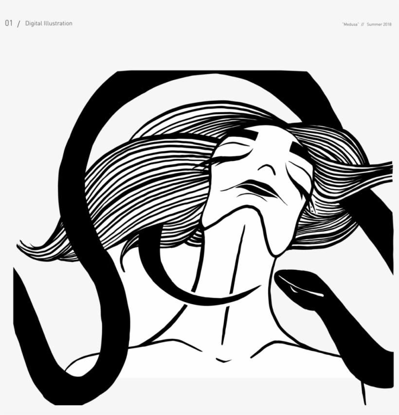 Medusa - Illustration, transparent png