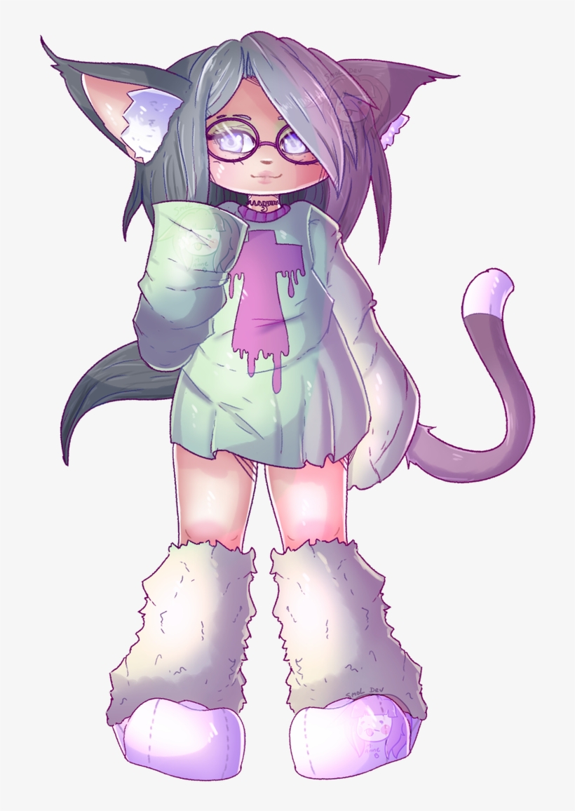 Smoll Dev Art My Little Brother Has A Cat Girl Called - Cartoon, transparent png