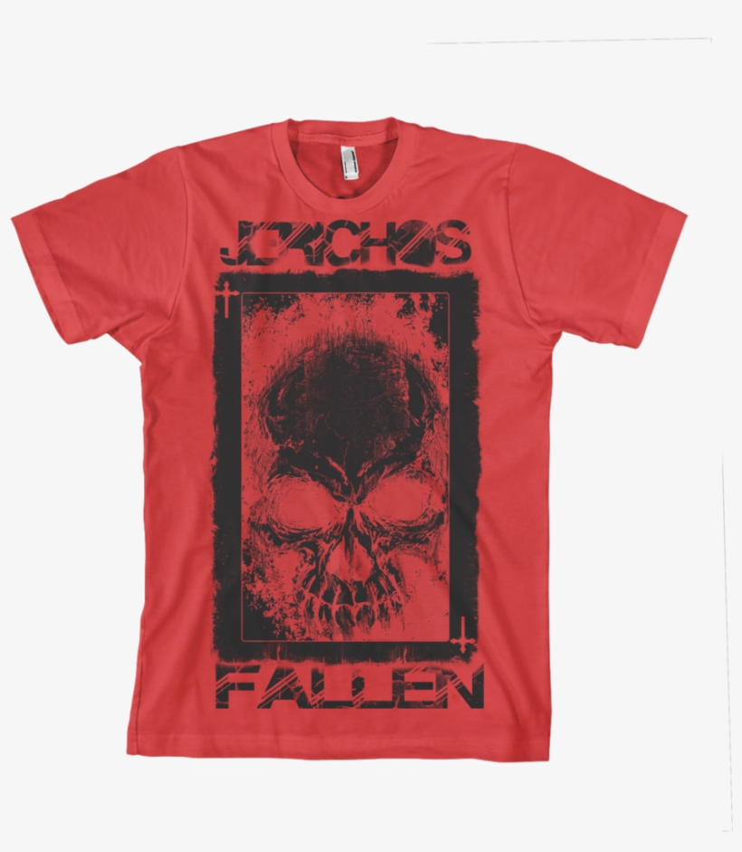 Image Of Red Skull Card Tee - T Shirt, transparent png