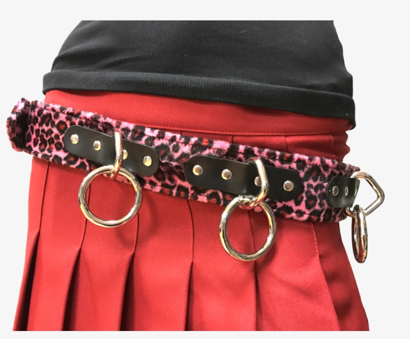 Pink Leopard Print Large Bondage Ring Heavy Duty Leather - Shoulder Bag, transparent png