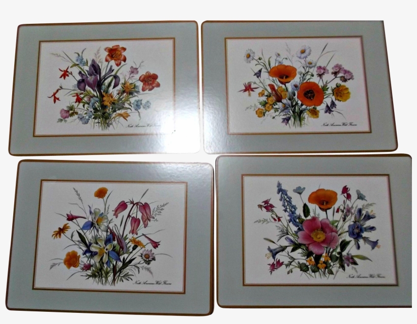 A Set Of Four Vintage Pimpernel Placemats In The North - Artificial Flower, transparent png