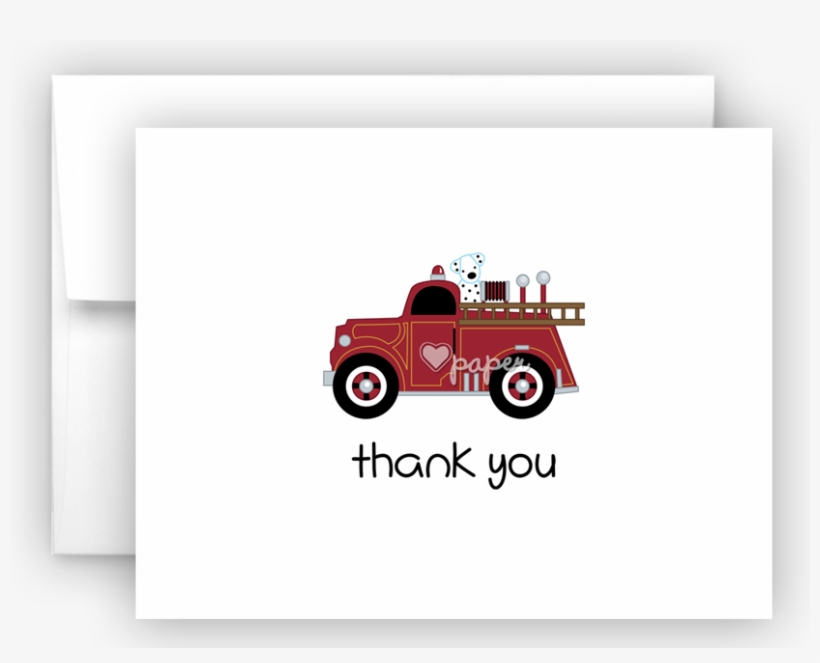 Firetruck Fire Truck Printed Thank You Cards • Folded - Jeep Wrangler, transparent png