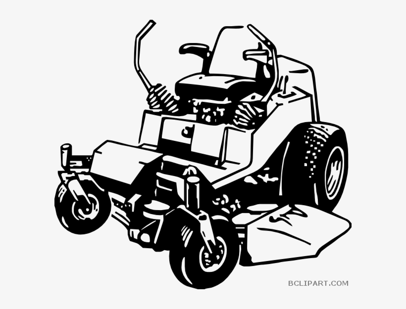 Clip Art Transparent Library Black And White Mower - Zero Turn Mower Logo, transparent png