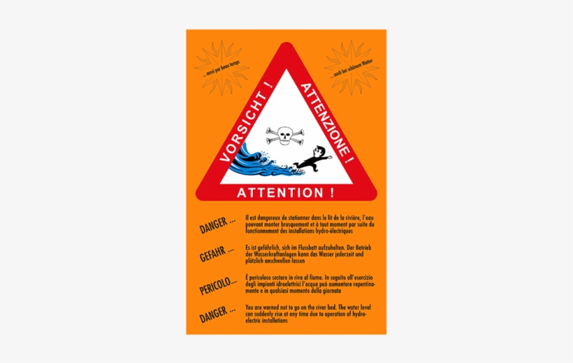 Warntafel Wasser - Triangle, transparent png