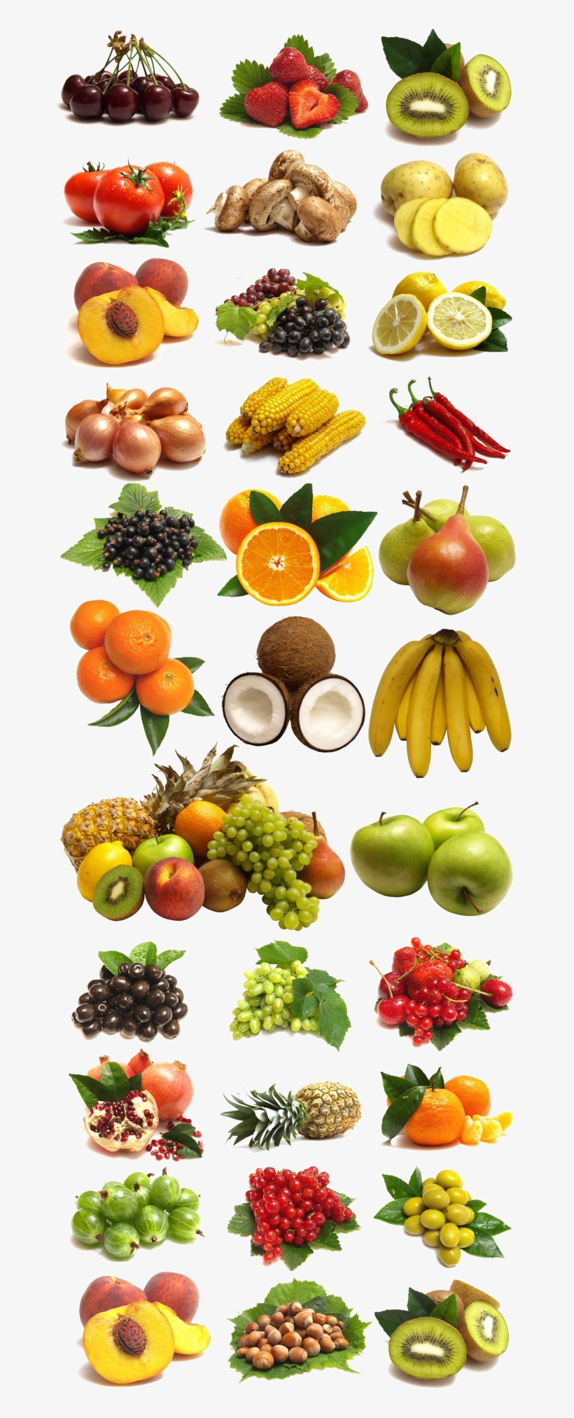 And Of Vegetables Collection Large Fruits Clipart - Fruits Png, transparent png