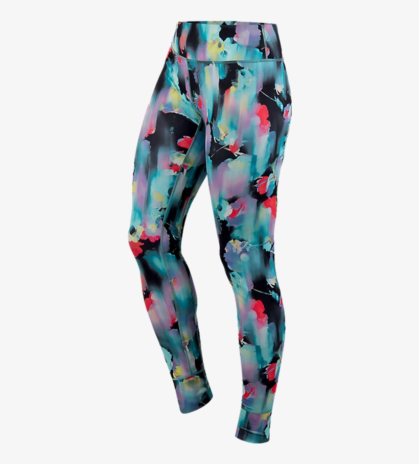 Asics Women's Printed Tight Inkblot Floral - Tights, transparent png