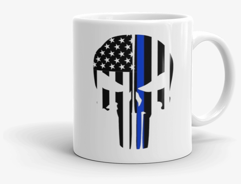 Punisher Skull Coffee Mug - Punisher Flag Skull, transparent png