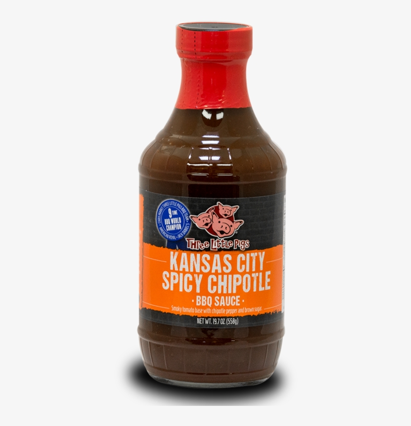 Three Little Pigs Kansas City Spicy Chipotle Bbq Sauce - Three Little Pigs, transparent png