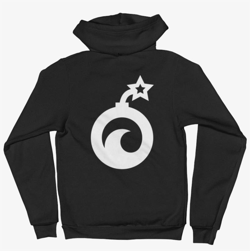 Image Of Bomb Logo Black Hoodie - Sweatshirt, transparent png