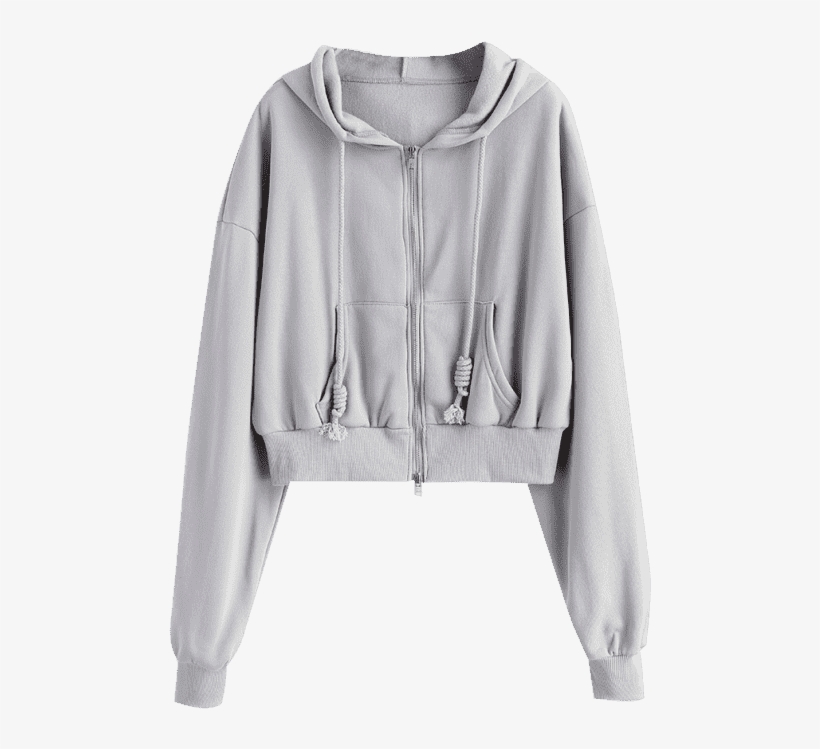 Zip Up Fleece Lined Oversized Hoodie - Sweater, transparent png