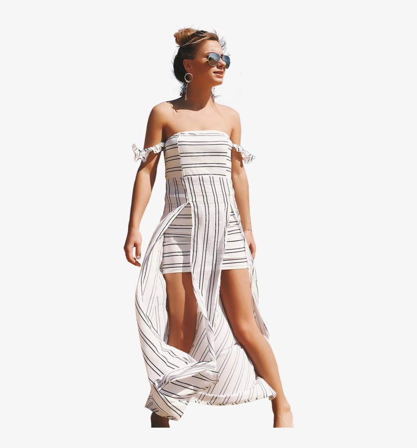 Europe Models Hot Sexy Tube Top Backless Dresses Strapless - Photo Shoot, transparent png