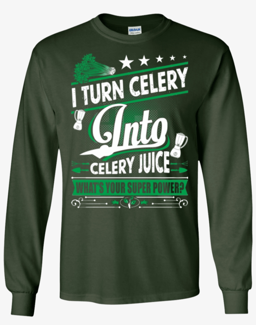 Celery Superpower Ls - Shirt, transparent png