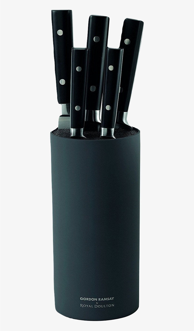 Royal Doulton Gordon Ramsay 6-piece Knife Block Set - Flask, transparent png