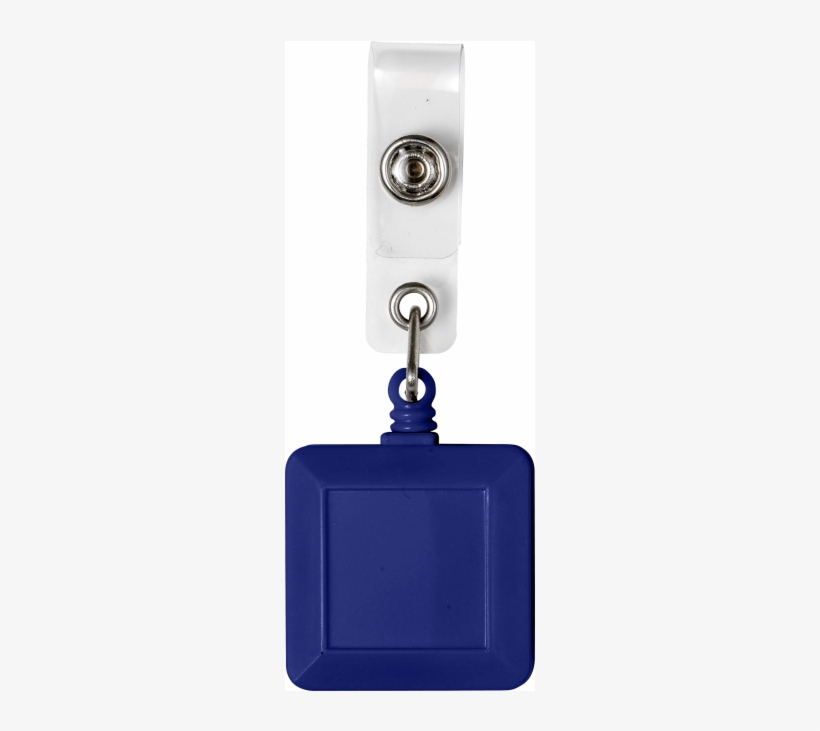 Square Blue Badge Reel - Plastic, transparent png