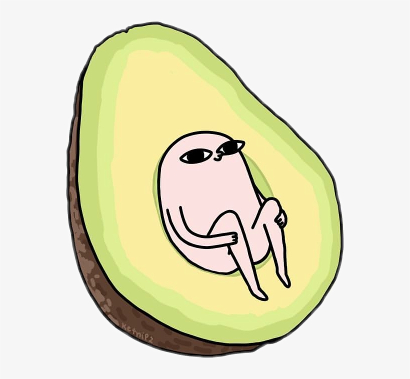 Ketnipz Avocado Green Pink - Avocado Tumblr Png, transparent png