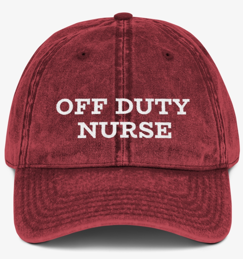 Vintage Off Duty Nurse Cap - Baseball Cap, transparent png