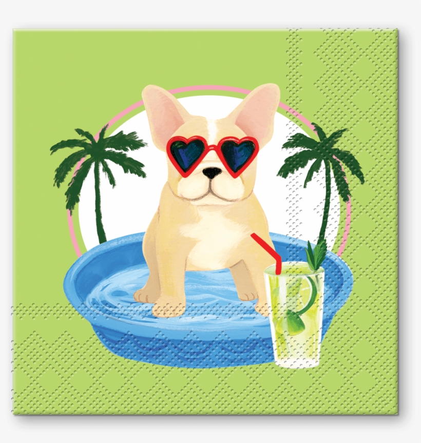 Pool Party Beverage Napkins - Chihuahua, transparent png