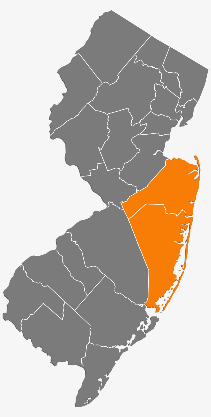 1891 X 3630 0 - New Jersey Map With Capital, transparent png
