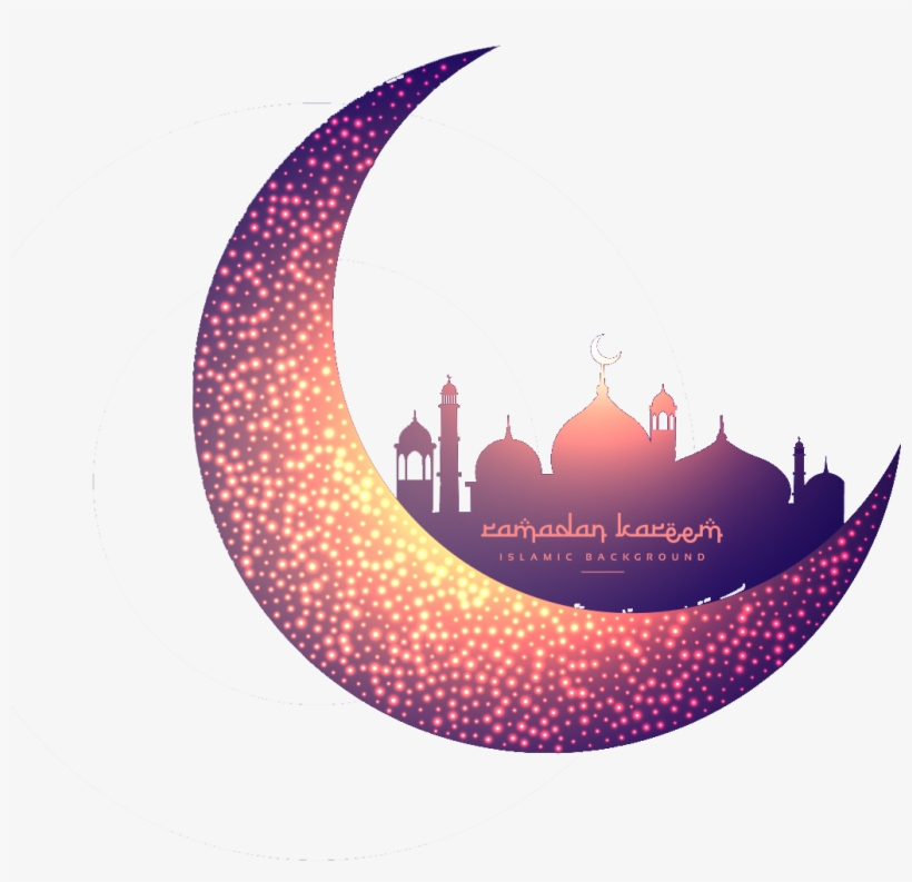 Half Moon Images Png - Moon And Mosque Png, transparent png