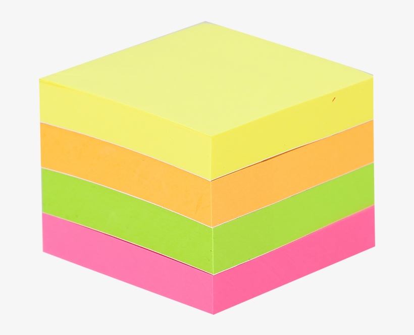 Ea02303 Sticky Notes 76×76mm 3”×3” 100sheets 4 Neon, transparent png