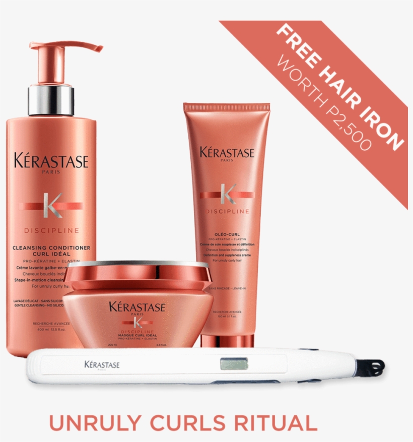 Kérastase Curly Hair Set With Free Hair Iron - Kerastase Curly Hair, transparent png