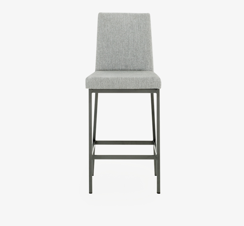 Image For Metal Stool With Grey Upholstered Seat From - Chair, transparent png