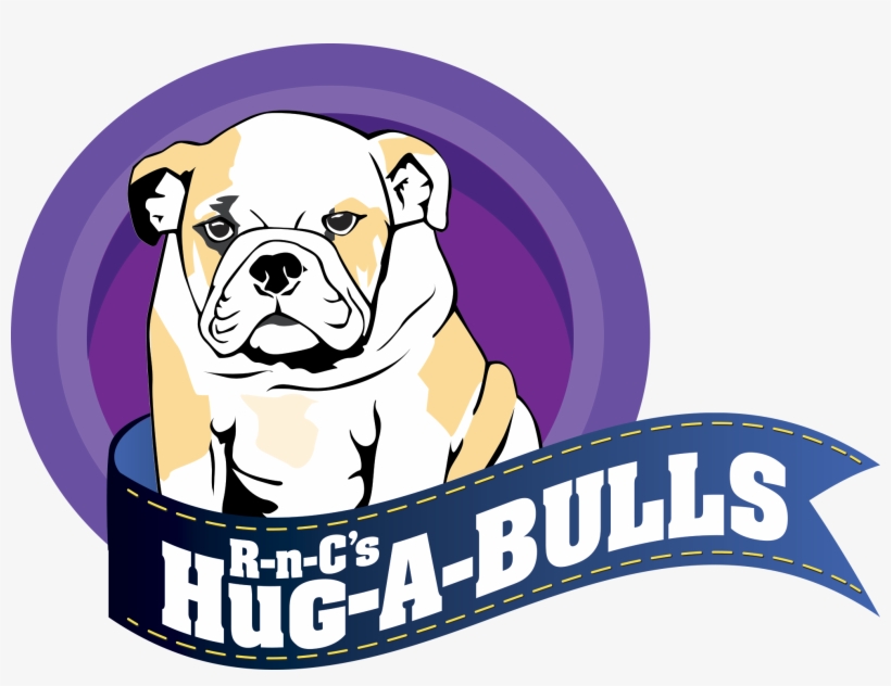 R N C's Hug A Bulls Logo - White English Bulldog, transparent png