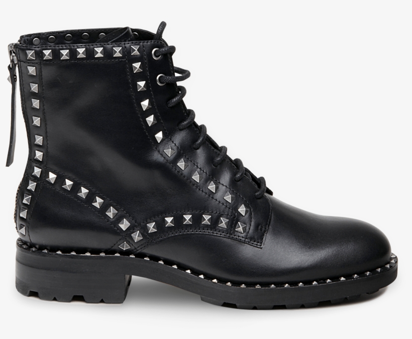 Black Wolf Leather Studded Flat Boots - Under Armour Combat Shoes, transparent png