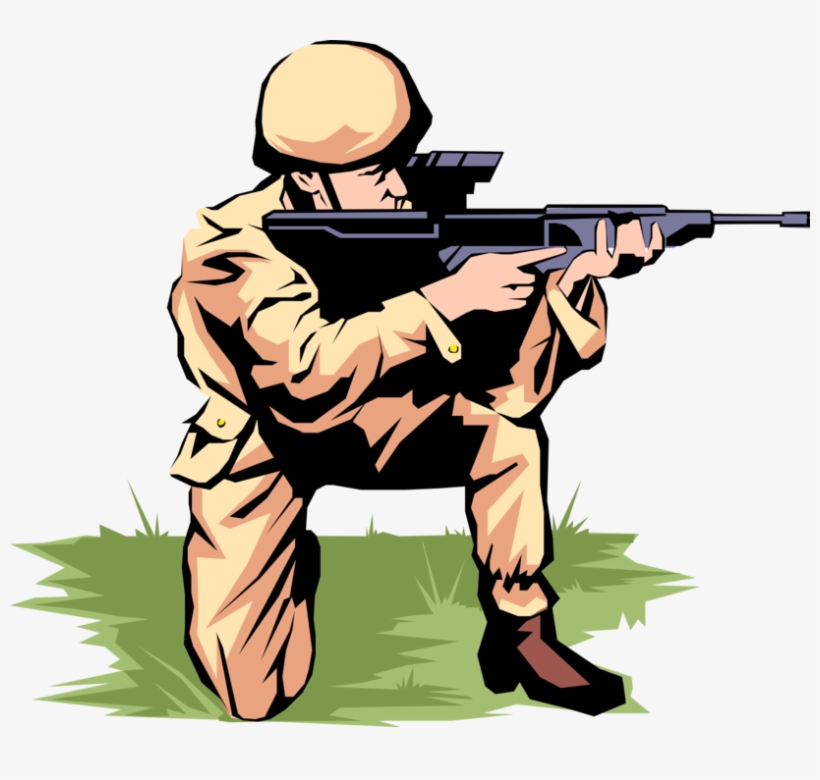 Gun Shot Clipart Military Gun - Shoot Rifle, transparent png