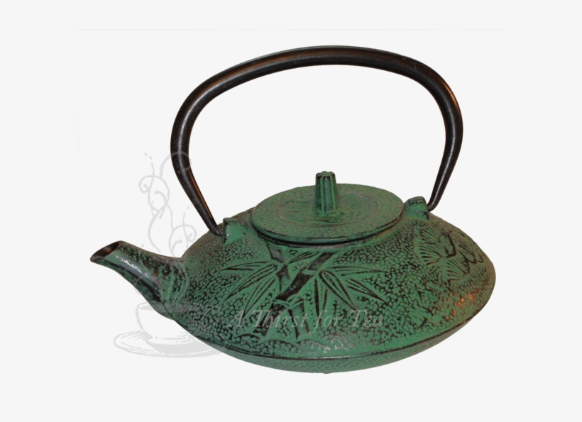 Green Cast Iron Teapot, transparent png