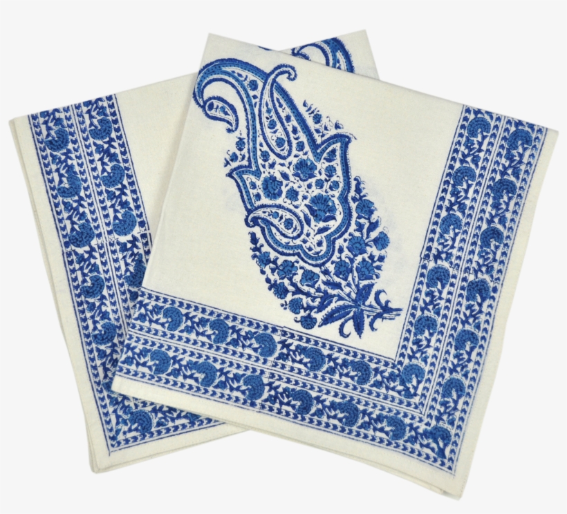 Napkin Paisley Blue - Towel, transparent png