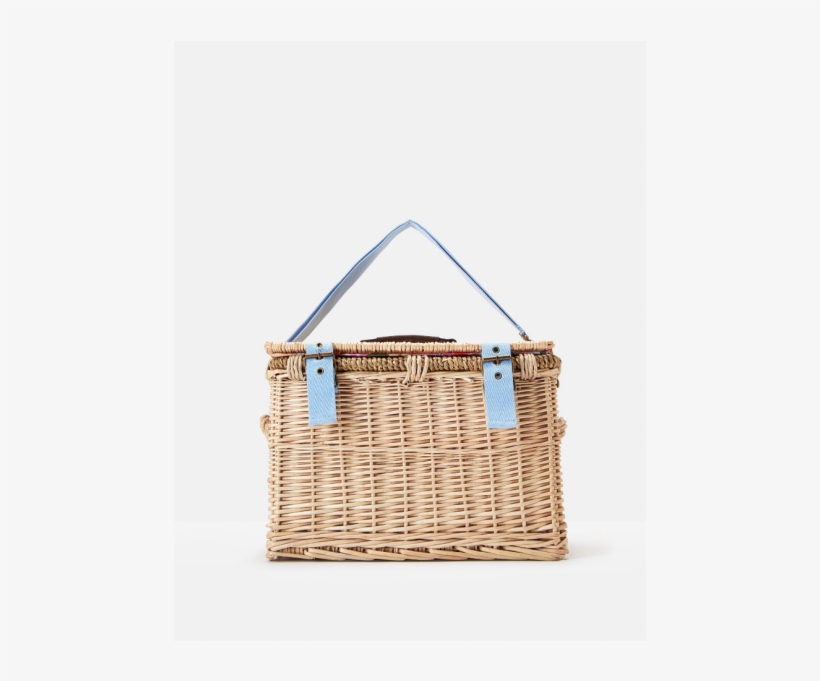 Joules Wicker Picnic Basket With Fabric Lining White Storage Basket