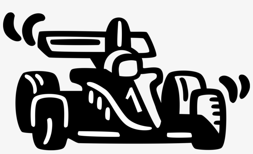 Clip Black And White Formula One On Image Illustration, transparent png