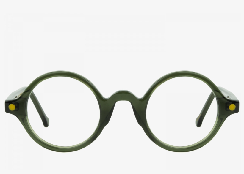 Gaspard Green - Green Transparent Round Glasses, transparent png