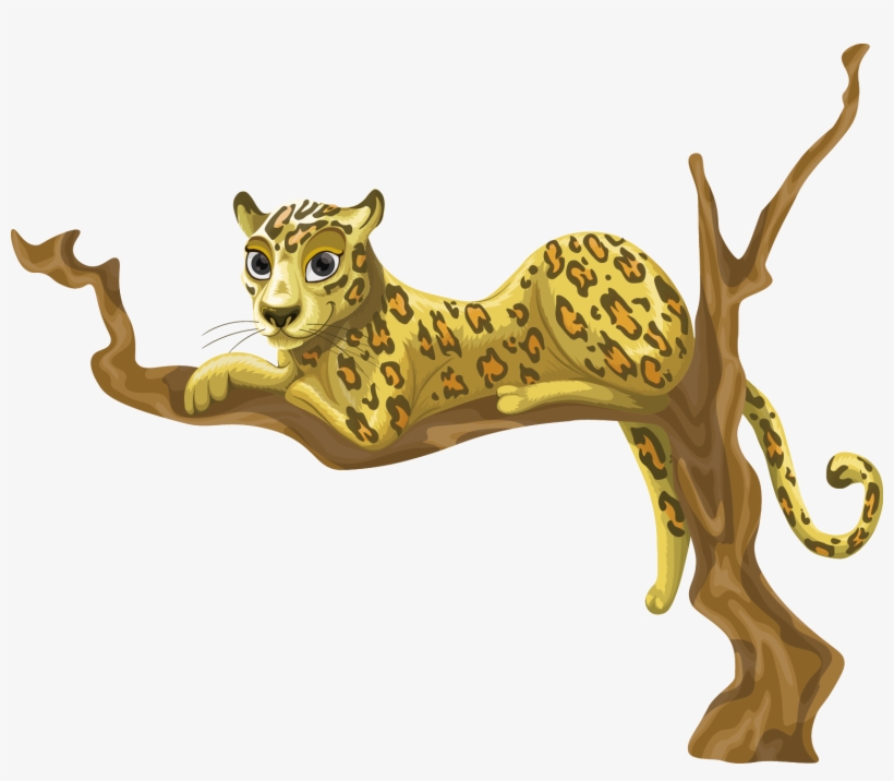 Puma Logo Clipart Jaguar - Leopard In A Tree Clipart, transparent png
