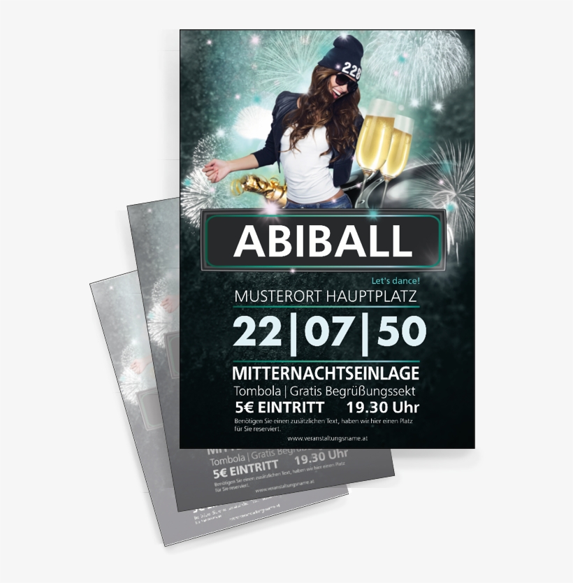 Deine Individuell Gestaltete Werbung F R Veranstaltung - Abiball Plakat, transparent png
