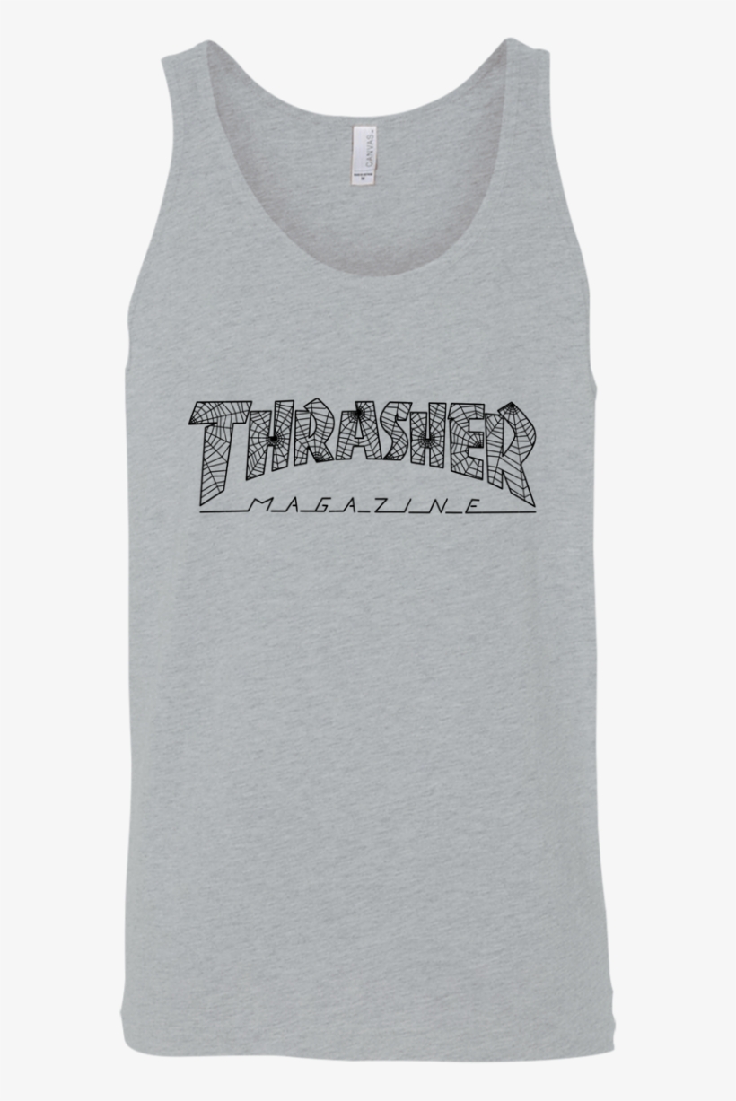 Thrasher Magazine Web Cobweb Black Spider Web Unisex - Active Tank, transparent png