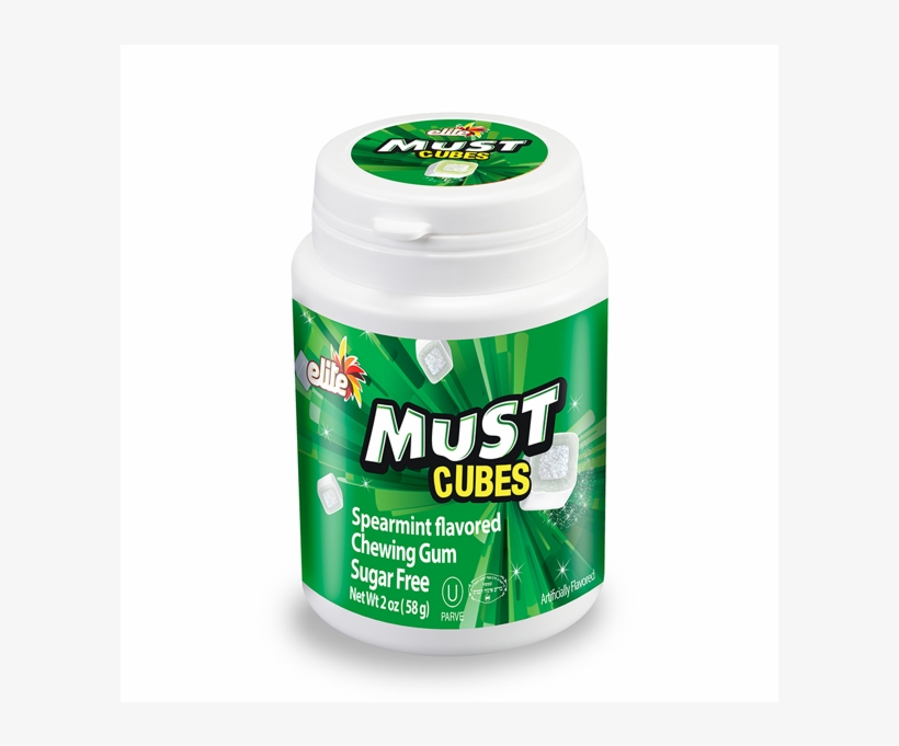 Elite Must Gum Cubes Spearmint 58g - Must Cubes Gum, transparent png