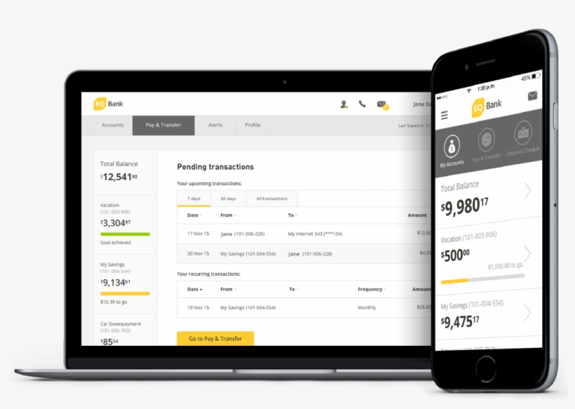 Eq Bank's New Mobile App Is An Incumbent's Crack At - Eq Bank Online Banking, transparent png