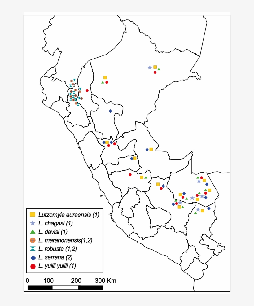 Distribución Geográfica De Vectores Y Potenciales Vectores - Distribucion Lutzomyia En Peru 2018, transparent png