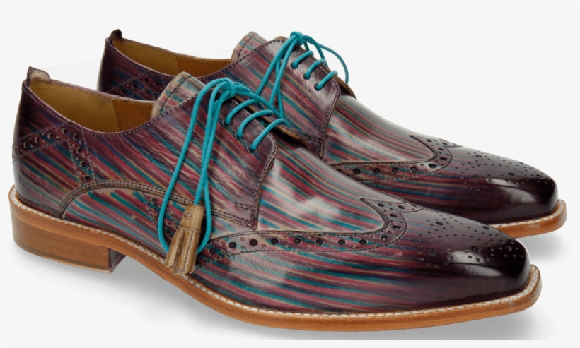 Derby Shoes Nicolas 3 Marble Shade & Lines Violet - Melvin Hamilton Herren Schuhe, transparent png