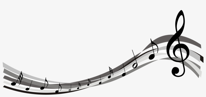Notas Musicales Png Blancas - Music Notes Border Line, transparent png