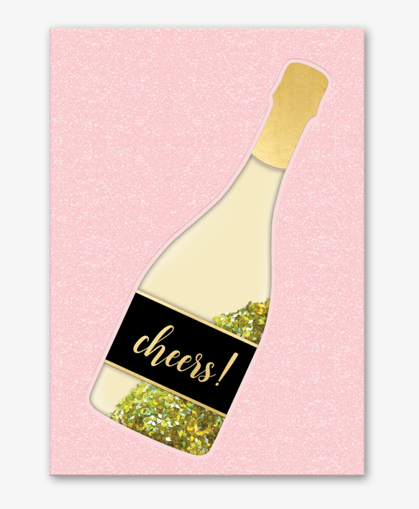 Cheers Champagne Shaker Greeting Card - Wine Bottle, transparent png