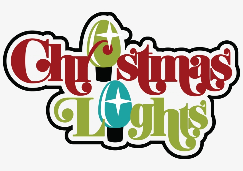Https - Christmas Lights Scrapbook Title, transparent png