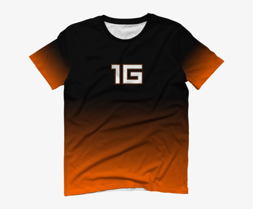 1g Orange Fade - Evil Geniuses Shirt, transparent png
